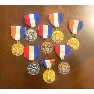 VTG 1960s AAU Swimming Medals-Lot of 8